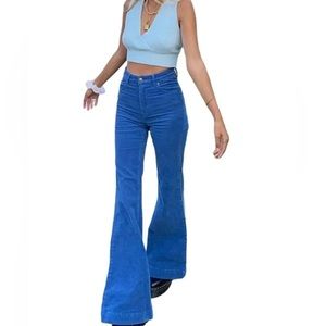 Vintage Levi's Mens 34x31 Green Blue Corduroy pant